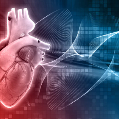 3D render of a medical background with a heart